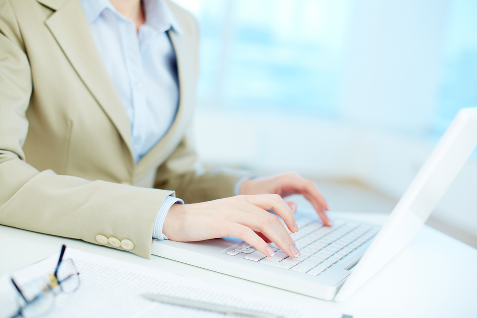 Secretary working